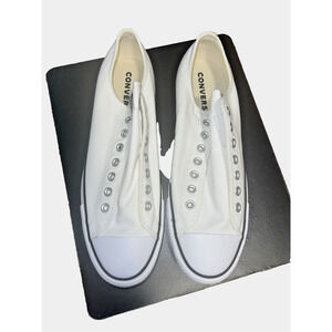 CONVERSE Mens All Star Classic Chuck Taylor Low Top Optical White Sneakers 10.5